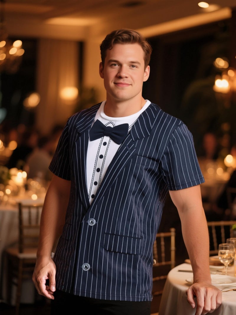 Funny World Tuxedo Shirts for Men, Medium, Bow tie - Image 5